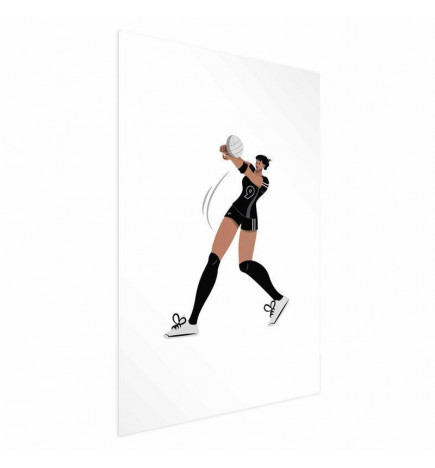 Poster - Illustration - Female Volleyball Team Player