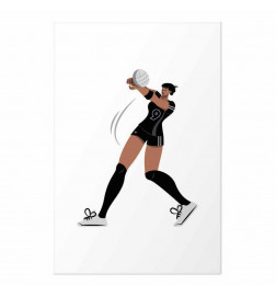 Plakatas - Illustration - Female Volleyball Team Player