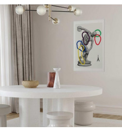 Poster - Collage Graphic - Discus Thrower - Sculpture