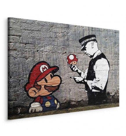 Seinapilt - Mario and Cop by Banksy