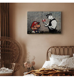 Paveikslas - Mario and Cop by Banksy