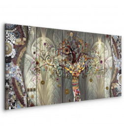 Schilderij - Tree of Life (5 Parts) Narrow