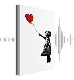 Canvas Print - Banksy: Girl with Balloon (1 Part) Vertical