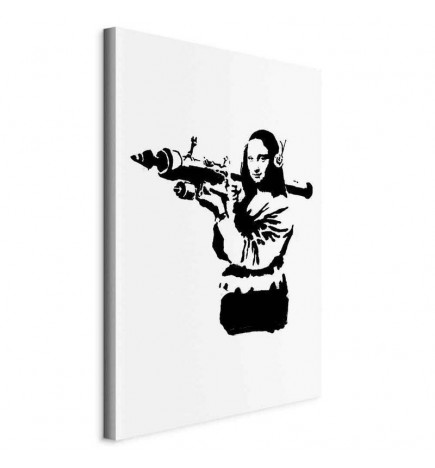 Tablou - Banksy Mona Lisa with Rocket Launcher (1 Part) Vertical