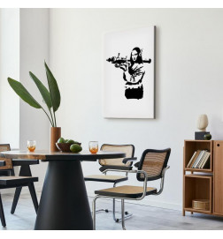 Slika - Banksy Mona Lisa with Rocket Launcher (1 Part) Vertical