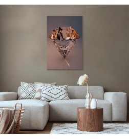 Schilderij - Costly Diamond (1 Part) Vertical