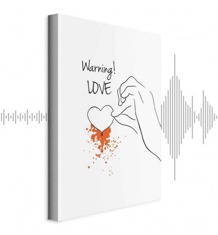 Leinwandbild - Warning! Love (1 Part) Vertical