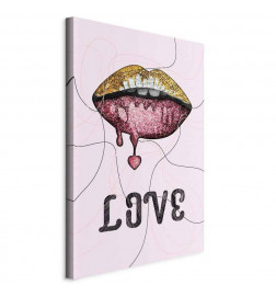 Canvas Print - Liquid Lips (1 Part) Vertical