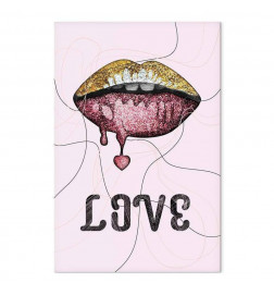 Leinwandbild - Liquid Lips (1 Part) Vertical