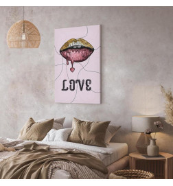 Canvas Print - Liquid Lips (1 Part) Vertical