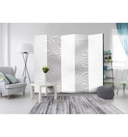 Room Divider - White waves II