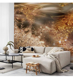 Fototapeet - Dandelions World (Gold)