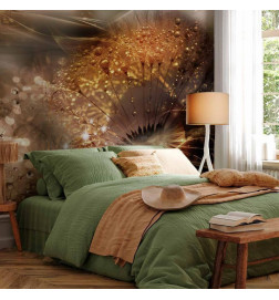 Fototapete - Dandelions World (Gold)