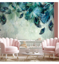 Foto tapete - Emerald Feathers