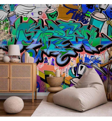 Fototapeet - Graffiti: blue theme