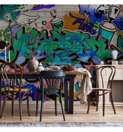 Fototapeet - Graffiti: blue theme