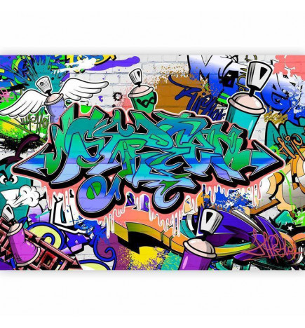 Fototapetti - Graffiti: blue theme