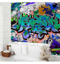 Fotobehang - Graffiti: blue theme