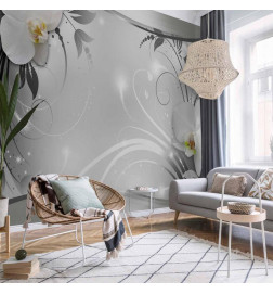 Mural de parede - Silver Abstract