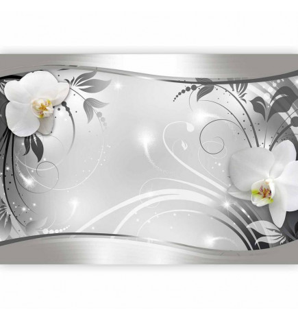 Mural de parede - Silver Abstract