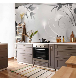 Fotobehang - Silver Abstract