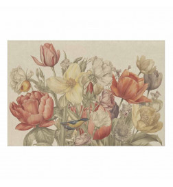 Plakāts - Flower Bouquet on a Cream Background