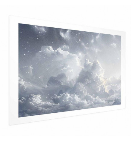 Poster - Astral Calm: Stars Scattered Over Delicate Clouds