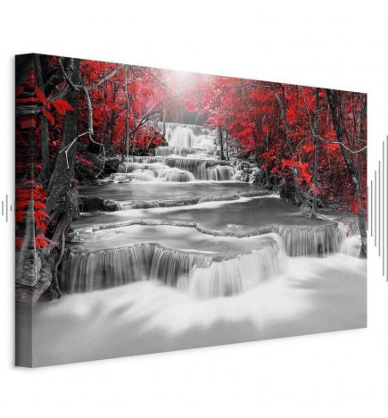 Quadro - Cascade of Thoughts (1 Part) Wide Red