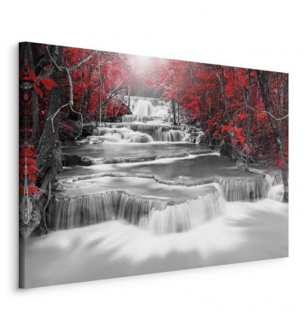 Seinapilt - Cascade of Thoughts (1 Part) Wide Red