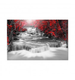 Leinwandbild - Cascade of Thoughts (1 Part) Wide Red