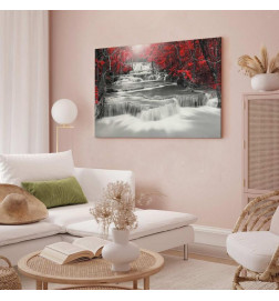 Seinapilt - Cascade of Thoughts (1 Part) Wide Red