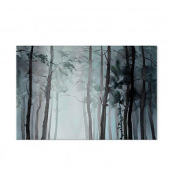 Schilderij - Hazy Forest (1 Part) Wide