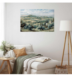 Plakat - Landscape with Sunny Green Fields