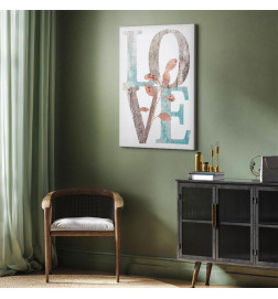 Canvas Print - Flourishing Letters (1 Part) Vertical