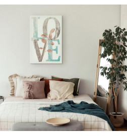 Canvas Print - Flourishing Letters (1 Part) Vertical