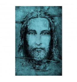 Quadro - Shroud of Turin in Turqoise (1 Part) Vertical