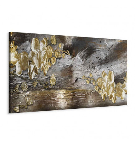 Schilderij - Golden Garden (1 Part) Narrow