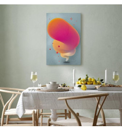 Schilderij - Pink Streak (1 Part) Vertical