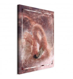 Schilderij - Space Flamingo (1 Part) Vertical