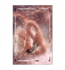 Leinwandbild - Space Flamingo (1 Part) Vertical