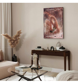 Schilderij - Space Flamingo (1 Part) Vertical