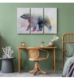 Schilderij - Lonely Bear (3 Parts)
