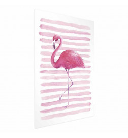 Poster - Flamingo and Stripes