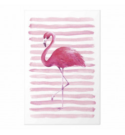 Poster - Flamingo and Stripes