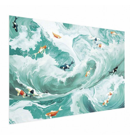 Plakat - Fish and Waves