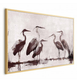 Plakāts - Herons Painted in Ink