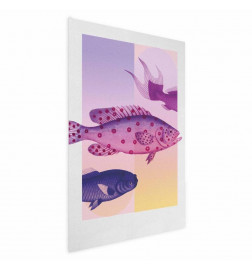 Plakatas - Fantastic Fish - artistic illustration of fish on a colorful background