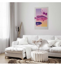 Plakatas - Fantastic Fish - artistic illustration of fish on a colorful background