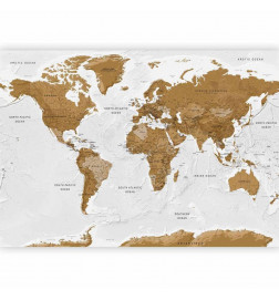 Fototapet - World Map: White Oceans