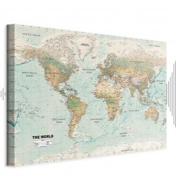 Cuadro - World Map: Beautiful World